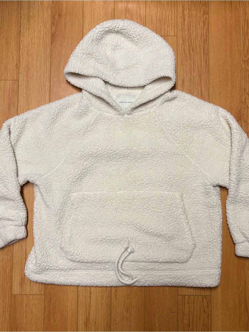 American Eagle Outfitters Cream Sherpa Hoodie